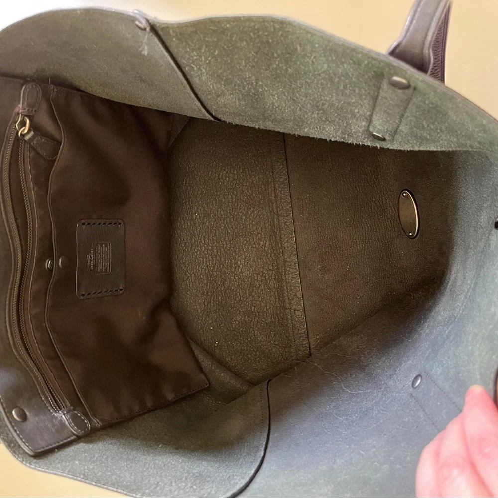 Coach Multicolor Iridescent Holographic Tote Bag Good Shape Purple Silver Flaws - Picture 6 of 16